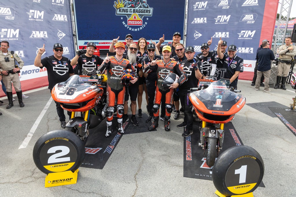 Harley-Davidson Sweeps Laguna Seca King of the Baggers Weekend with Bradley Smith and Kyle Wyman Victories